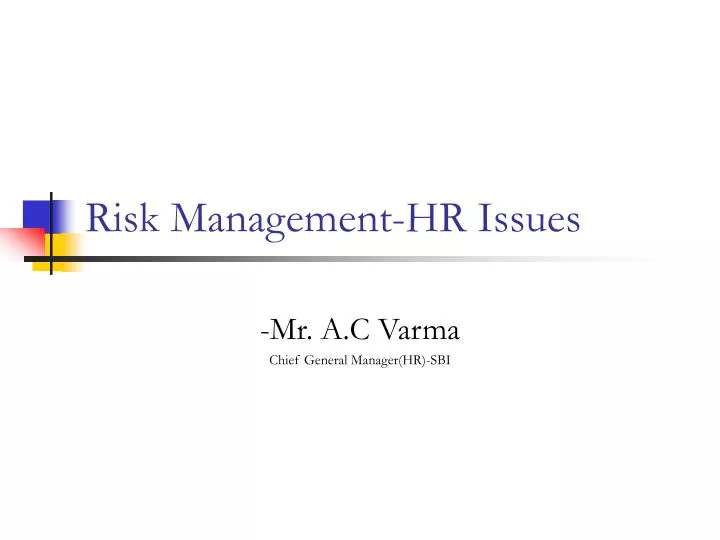 risk management hr issues