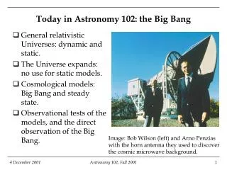 Today in Astronomy 102: the Big Bang