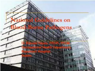 National Guidelines on Blood-Borne Pathogens