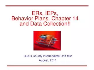 ERs, IEPs, Behavior Plans, Chapter 14 and Data Collection!!