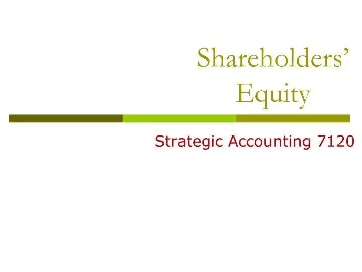 shareholders equity