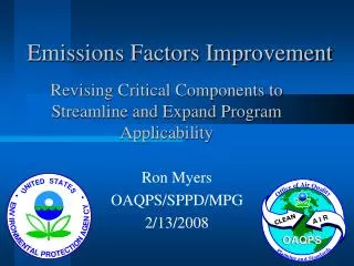 Emissions Factors Improvement