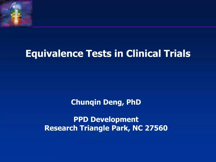 equivalence tests in clinical trials