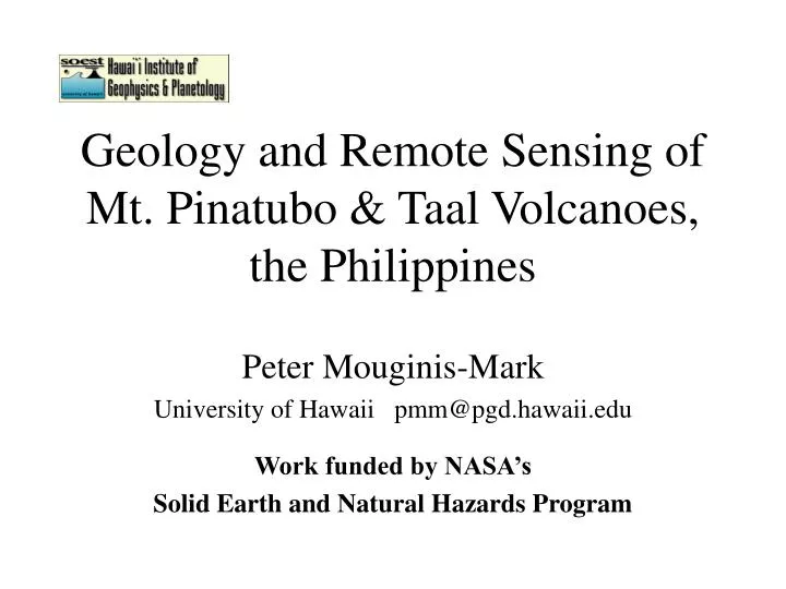 geology and remote sensing of mt pinatubo taal volcanoes the philippines