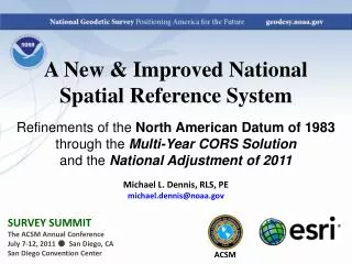 A New &amp; Improved National Spatial Reference System