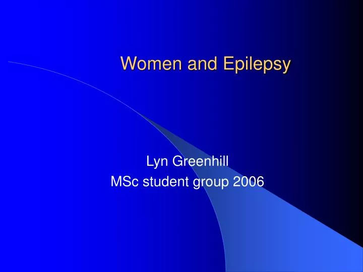 women and epilepsy