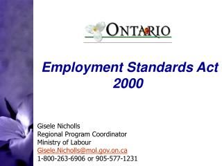 Employment Standards Act 2000
