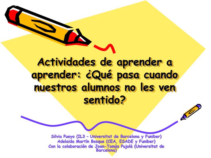 actividades de aprender a aprender qu pasa cuando nuestros alumnos no les ven sentido