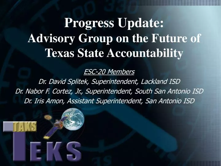 progress update advisory group on the future of texas state accountability
