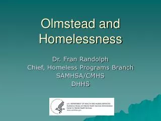 Olmstead and Homelessness