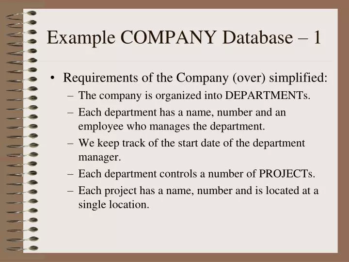 example company database 1
