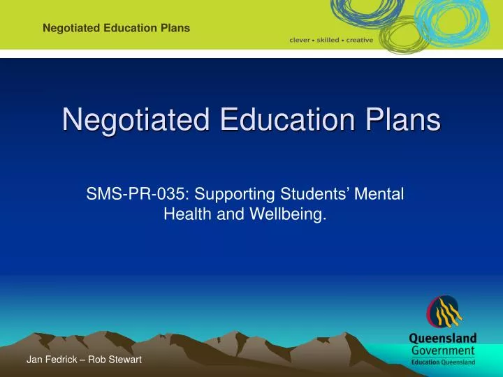 negotiated education plans