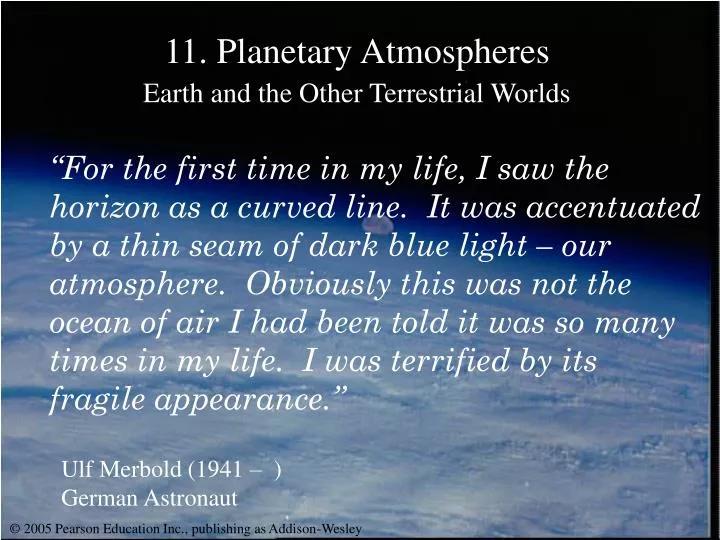 11 planetary atmospheres earth and the other terrestrial worlds
