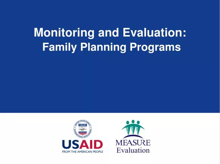 monitoring and evaluation family planning programs
