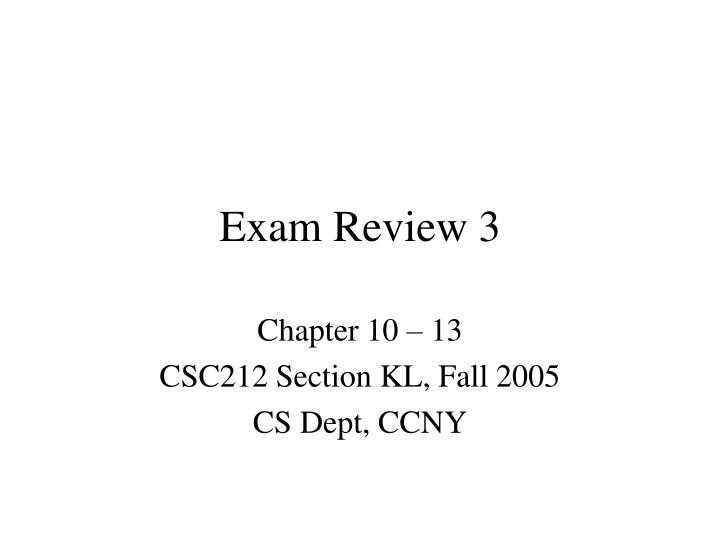 exam review 3
