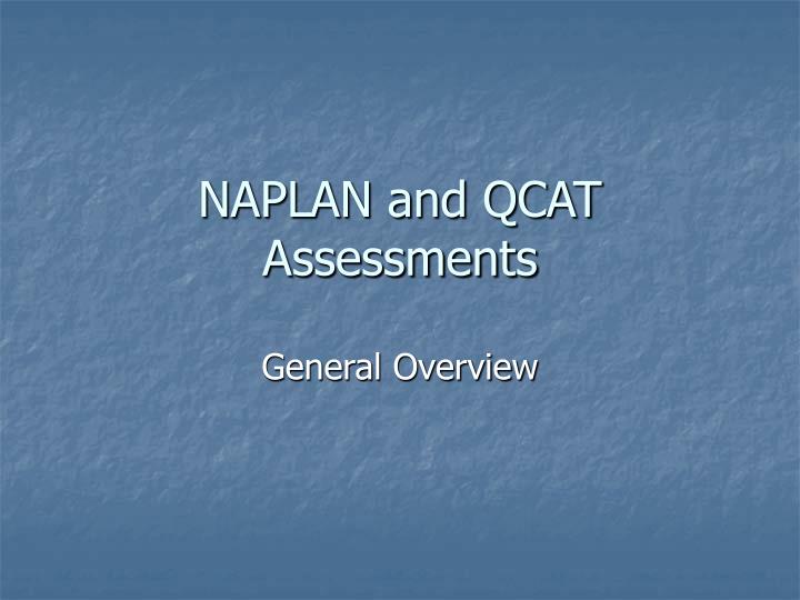 naplan and qcat assessments