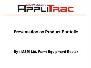 Presentation on Product Portfolio