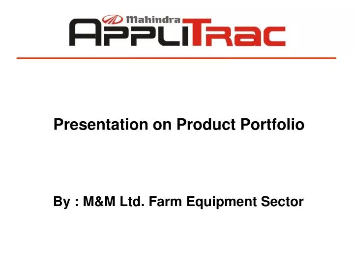 presentation on product portfolio