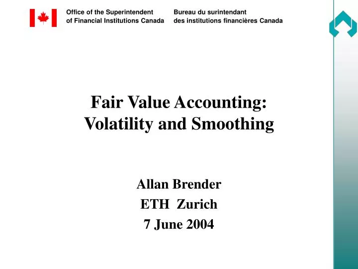 fair value accounting volatility and smoothing