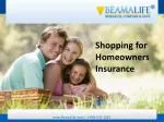 Shopping for Homeowners Insurance - slide 1
