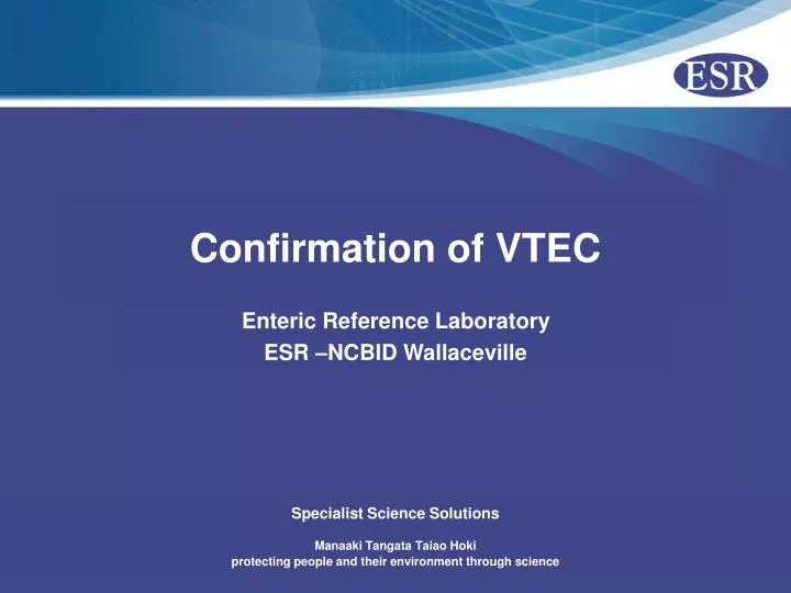 confirmation of vtec