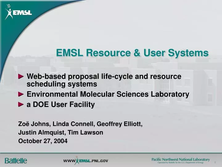 emsl resource user systems
