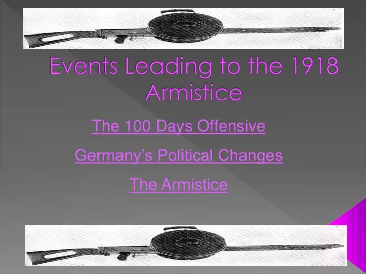 events leading to the 1918 armistice