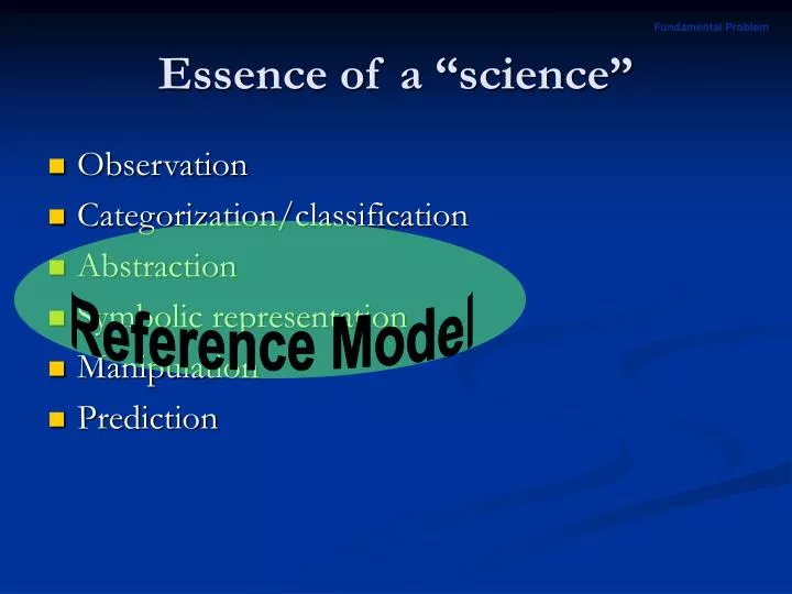 essence of a science