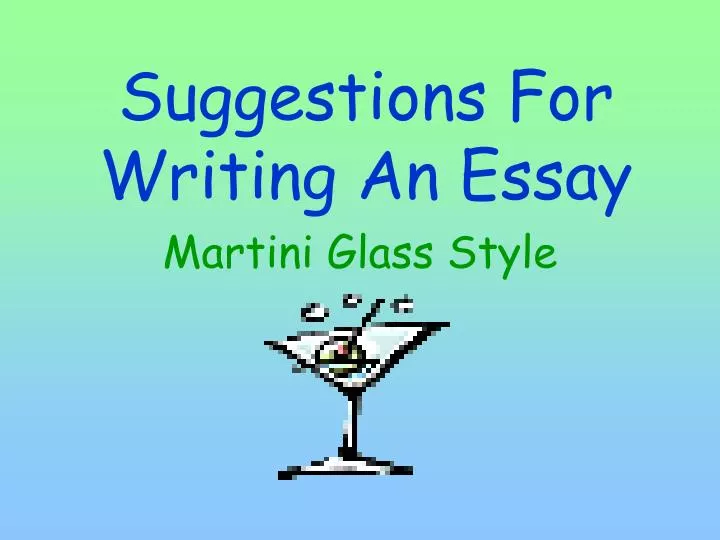 suggestions for writing an essay