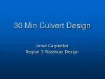 30 Min Culvert Design - slide 1
