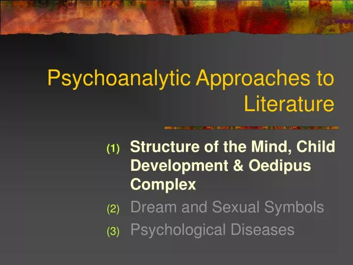 psychoanalytic approaches to literature