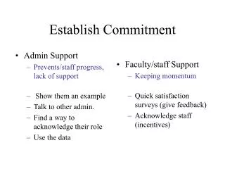 Establish Commitment
