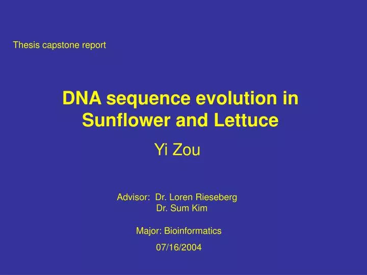 dna sequence evolution in sunflower and lettuce