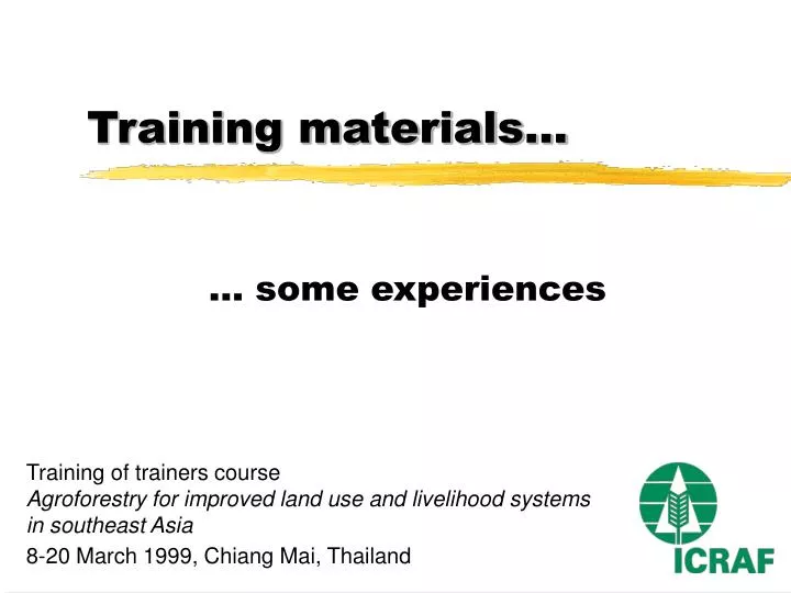 training materials