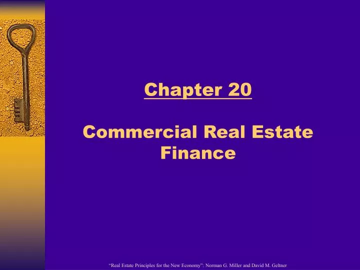 chapter 20 commercial real estate finance