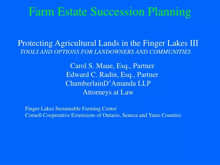farm estate succession planning