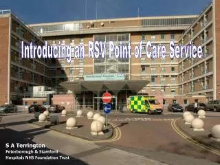 S A Terrington Peterborough &amp; Stamford Hospitals NHS Foundation Trust