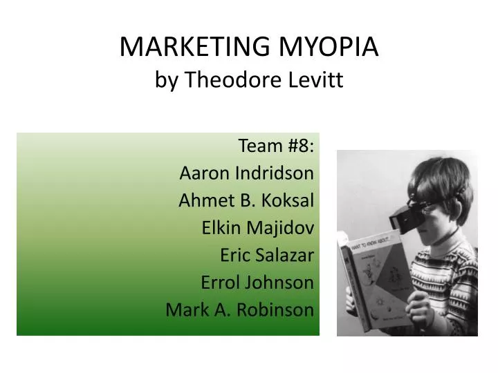 marketing myopia by theodore levitt