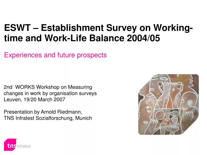 eswt establishment survey on working time and work life balance 2004 05