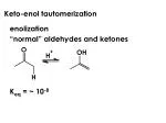 Keto-enol tautomerization
