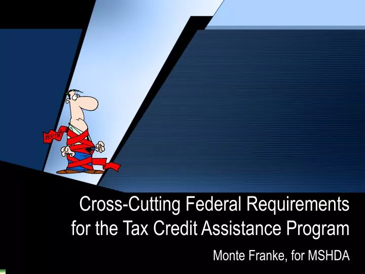 cross cutting federal requirements for the tax credit assistance program