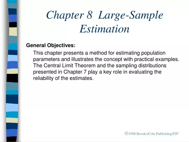chapter 8 large sample estimation