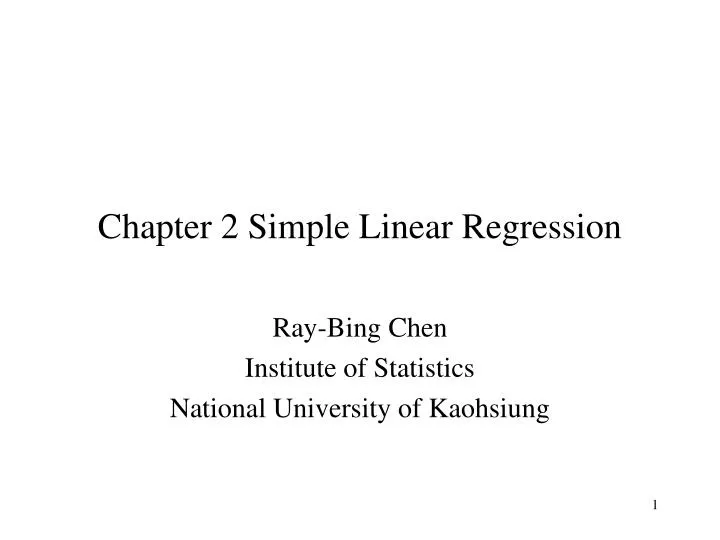 chapter 2 simple linear regression