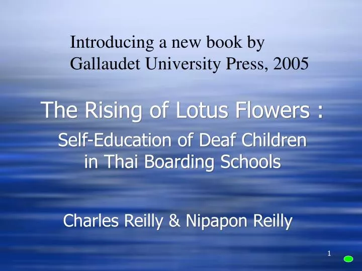 the rising of lotus flowers self education of deaf children in thai boarding schools
