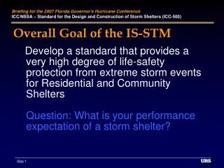 Overall Goal of the IS-STM