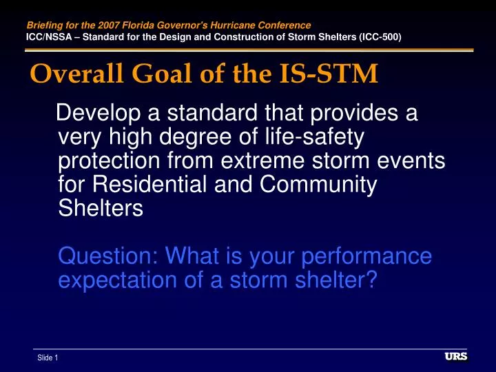 overall goal of the is stm