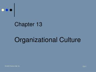 Chapter 13 Organizational Culture