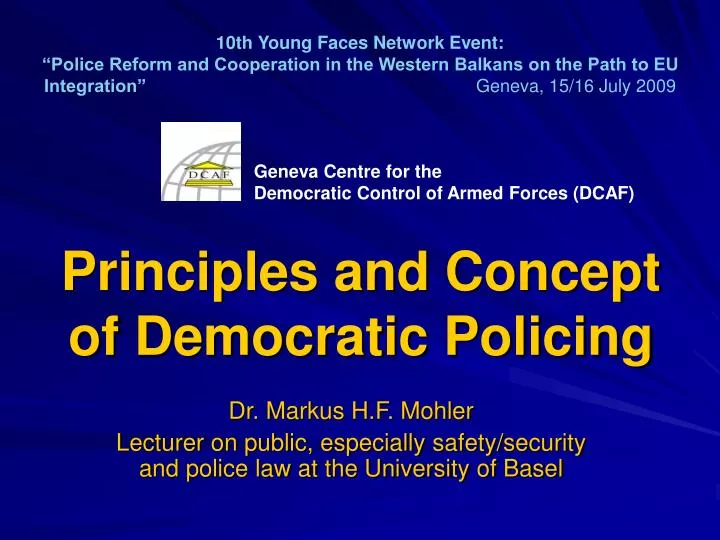 principles and concept of democratic policing