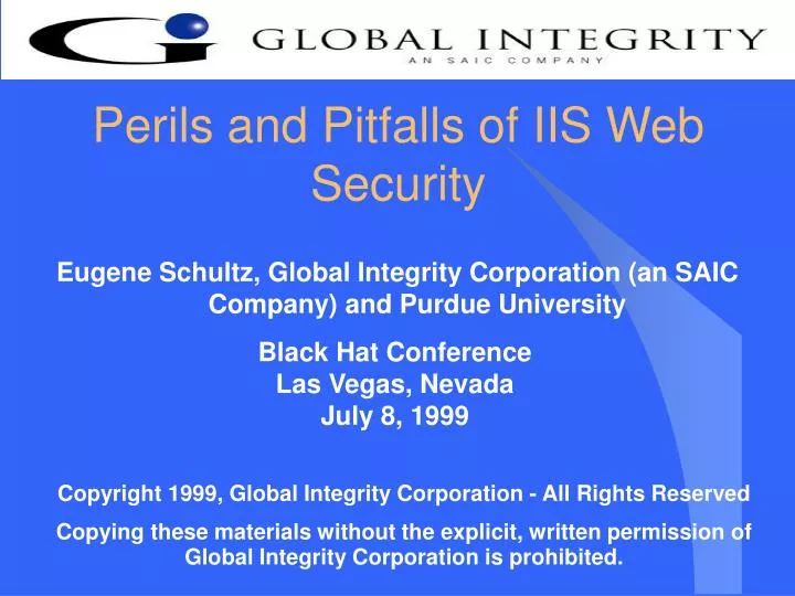 perils and pitfalls of iis web security