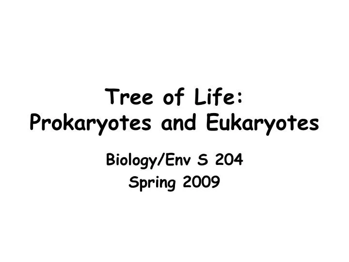 tree of life prokaryotes and eukaryotes